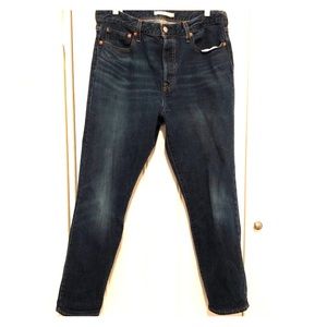 Levi’s Wedgie Fit Jean (32) in dark blue wash